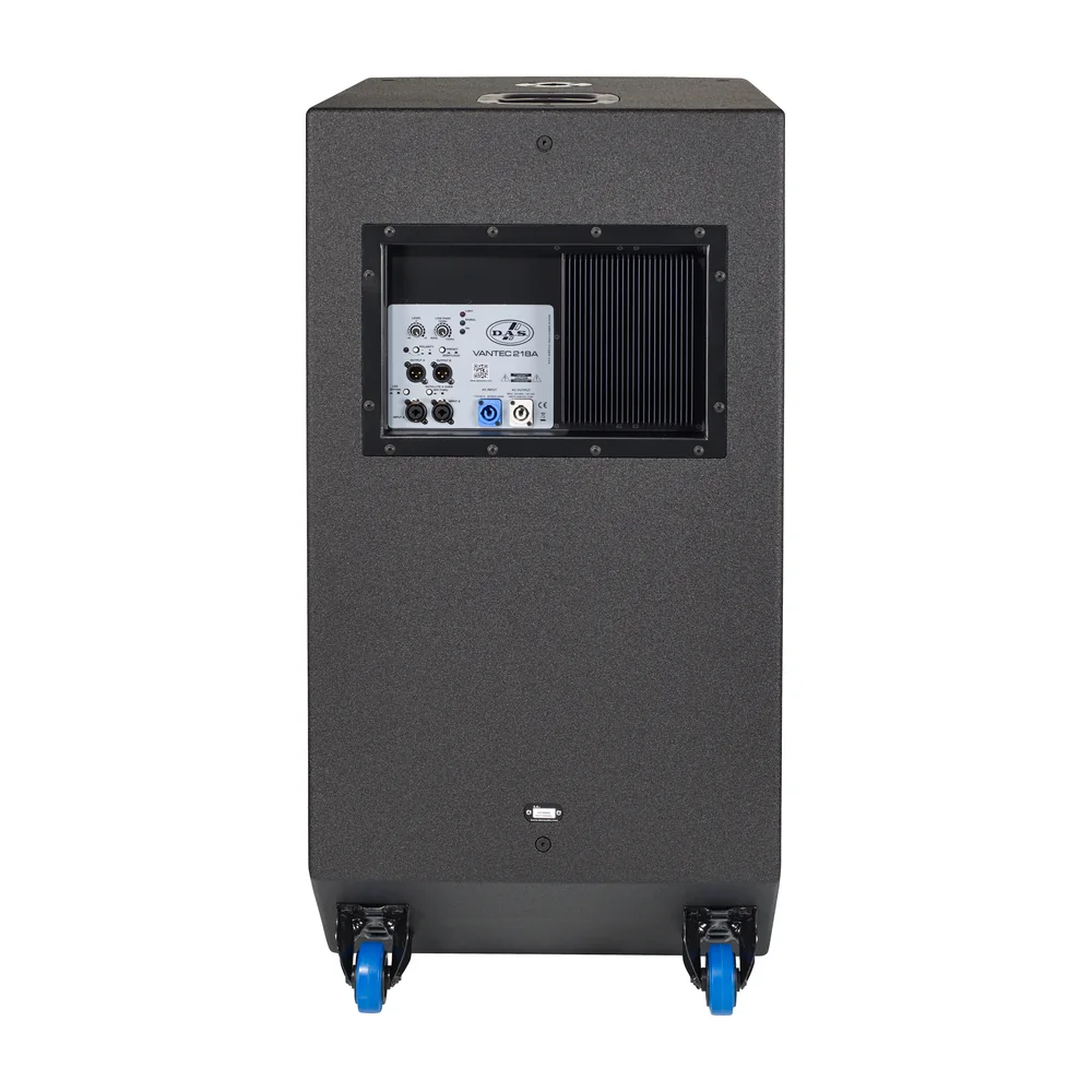 Panel trasero de conexiones del subwoofer DAS Vantec 218A