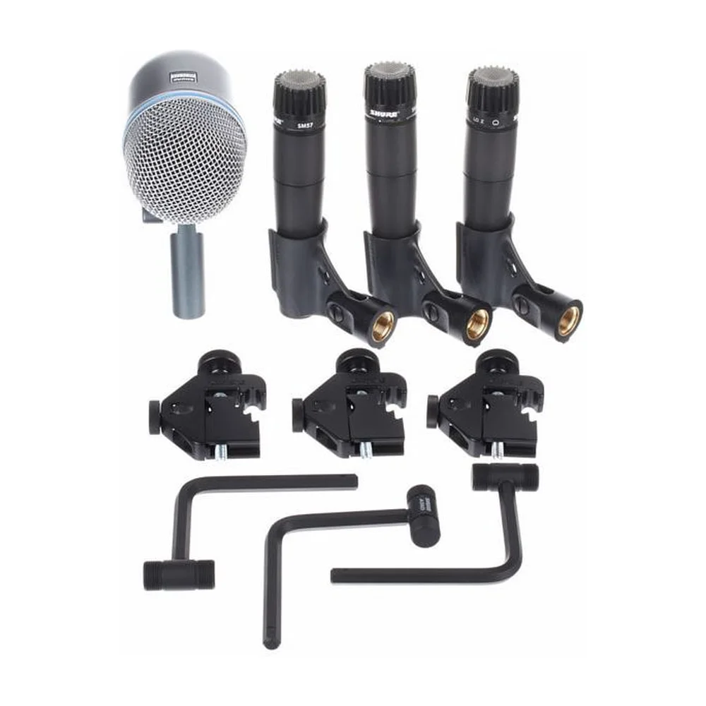 Alquiler de kit de micrófonos para batería Shure en Madrid